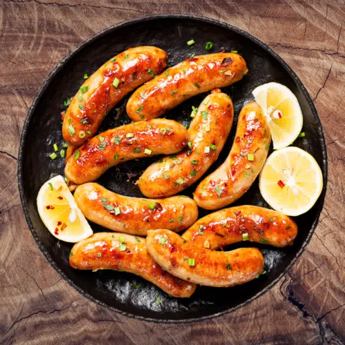Saucisse à frire Blanche avec citron - 1 kg