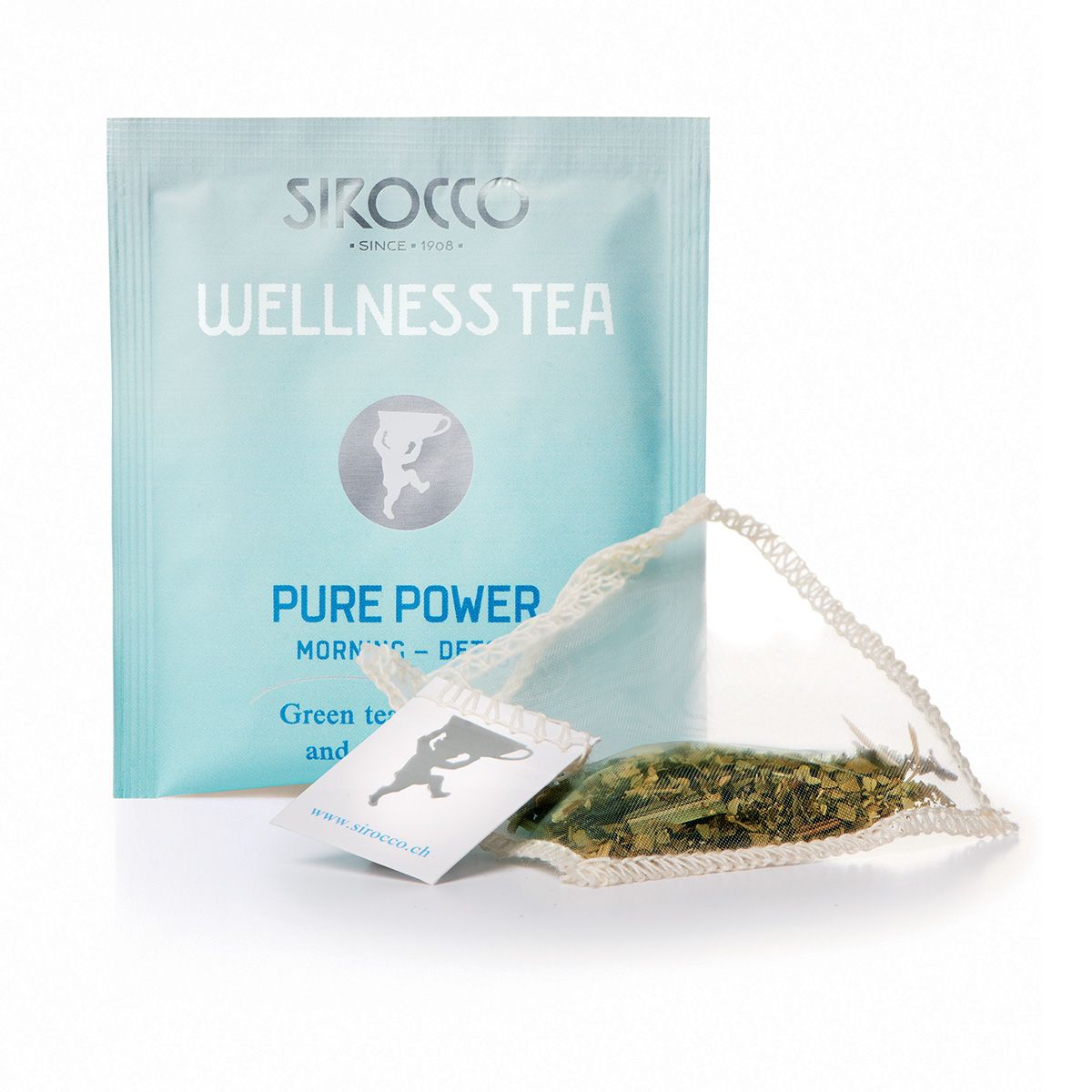 Sirocco Wellness Tea Pure Power (thé vert au maté et agrumes) BIO – 20 sachets