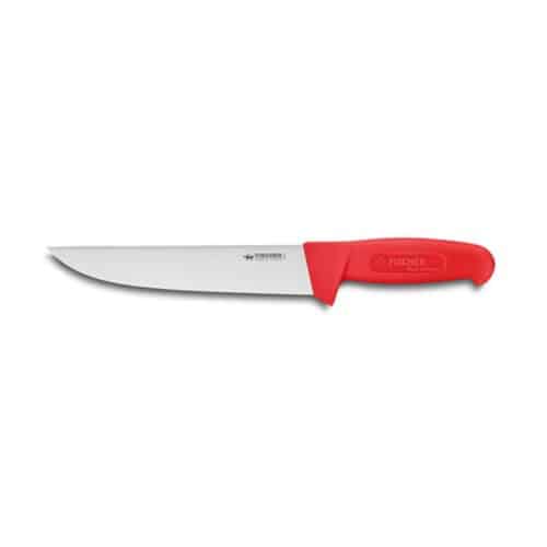 Boucher 20 cm manche Profinox rouge - Fischer-Bargoin