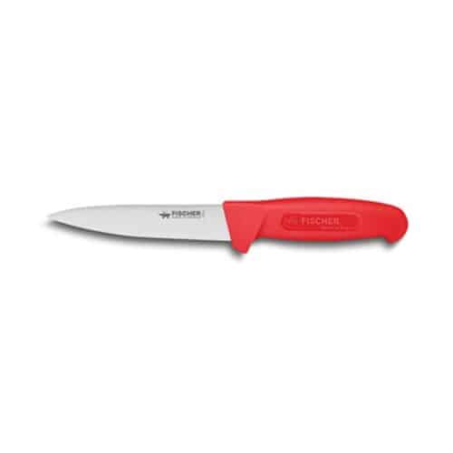 Saigner 14 cm manche Profinox rouge - Fischer-Bargoin