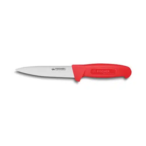 Saigner 14 cm manche Profinox rouge - Fischer-Bargoin