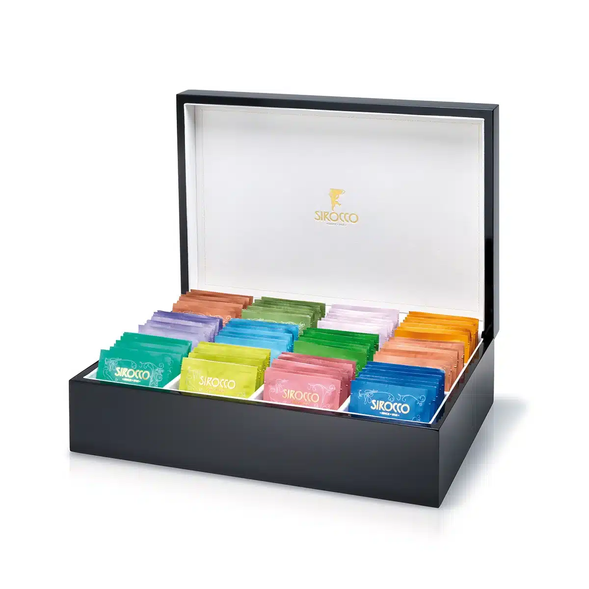 Boîte piano pour thé Sirocco - couleur noire